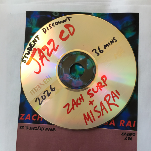 Zach Surp Misa Rai Student Discount Jazz CD Tangible 1