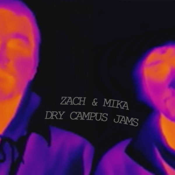 Two French Dudes music jam session in the Adirondack woods seen using thermography Mika Barroux and Zach Surp