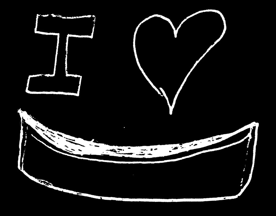 I Love My Canoe - art by Zach Surp www.drycamp.us Canoeing Adirondacks