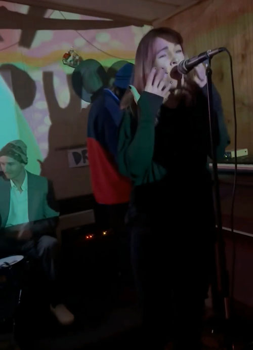 Maegan Richards on Stage at the Dry Campus party