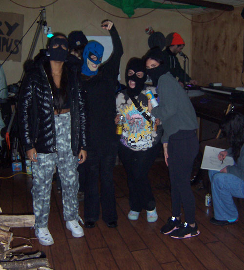 Dry Campus Girls in Face Masks at the Music Party volume 2