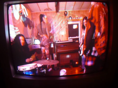 Tube TV Monitor View at the Dry Campus Xmas Party by Zach Surp