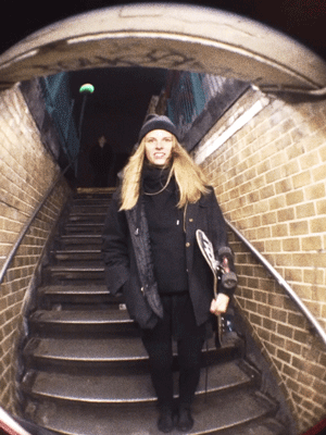 Blonde Skater Girl Gif