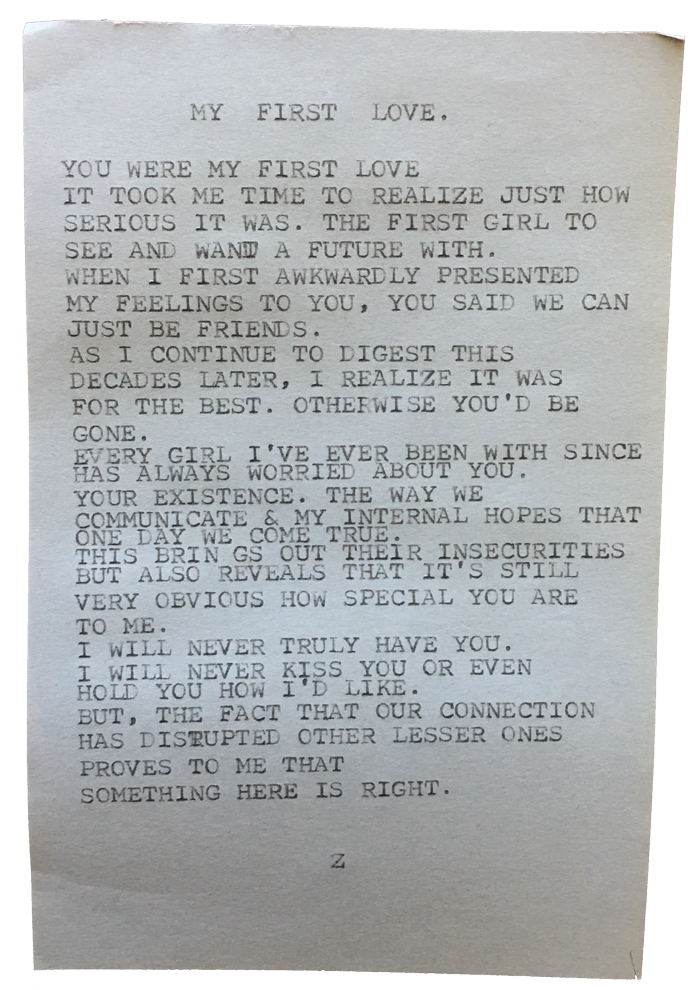 "My First Love" - Poetry by Zach Surp