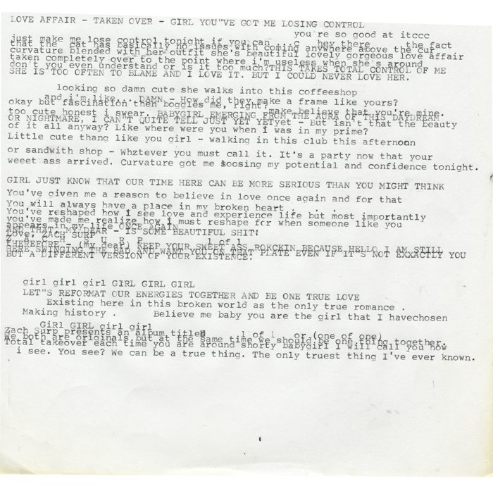 "Love Affair" - Poetry by Zach Surp